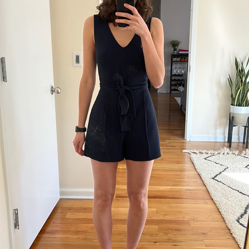 Club Monaco Madria romper, navy, size 6